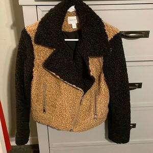 Nine West Shearling Moto Jacket